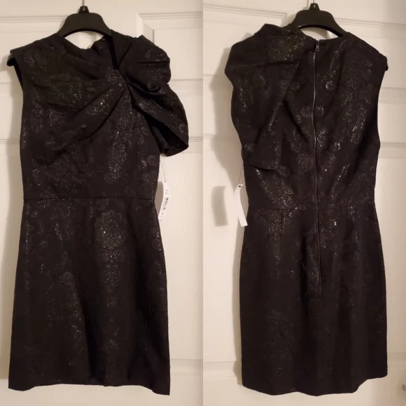NWT Alice + Olivia Black Mini Dress size 2 - Picture 2 of 7